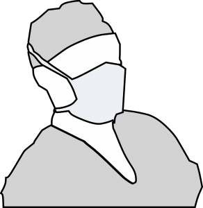 General face masks are required for being near people with infections requiring Droplet precuations. This includes: Pertussis, Influenza, and N. Meningitis.